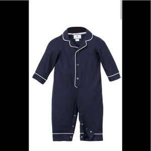Petite Plume Navy Romper 6/12m New!